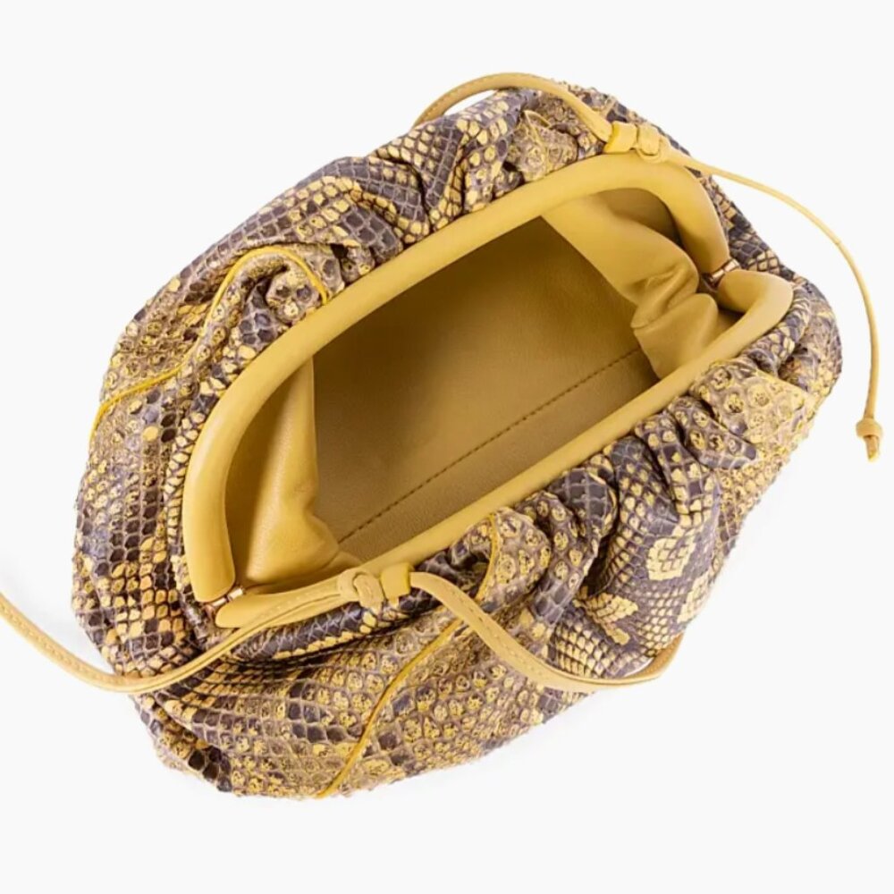 Bottega Veneta Small The Pouch Python-Embossed Le… - image 7